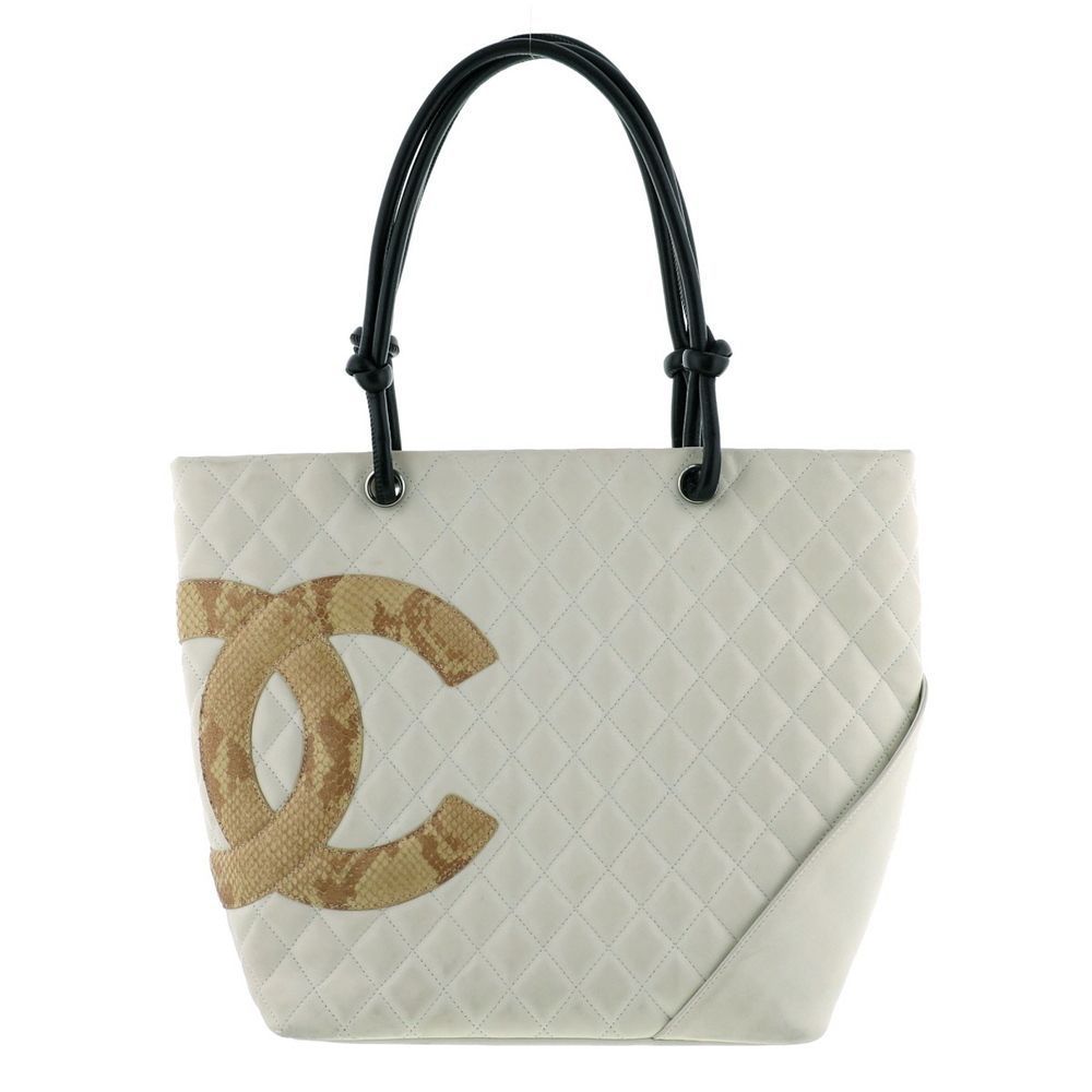 Chanel White Cambon Large Shoulder Bag